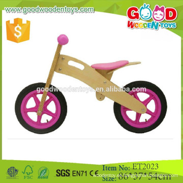 China madera contrachapada de color rosa push moto para niños